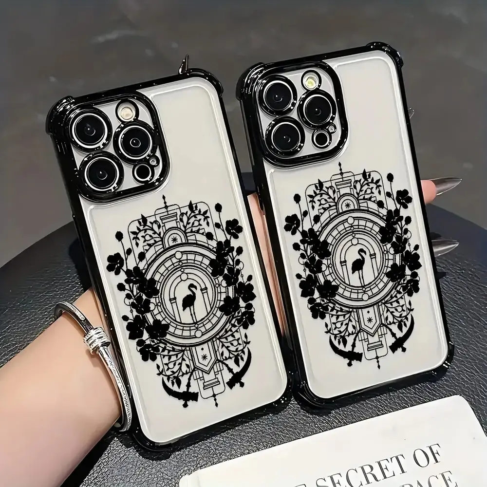 Fashion Luxury Sleep Token Design Phone Case, Compatible with iPhone 17 16 15 14 13 12 11 PRO MAX PLUS, AIR and iPhone X XS MAX, Shockproof Transparent Soft Back Case, UV Printed Design, Lightweight Protective Cover, Shockproof Protective Case