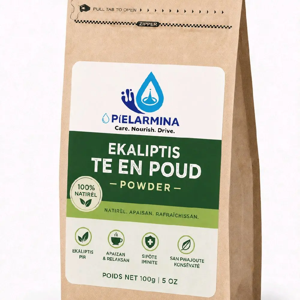 Pielarmina Natural Eucalyptus Powder Tea - Food Flavoring for Baking, Beverages, 24-Month Shelf Life