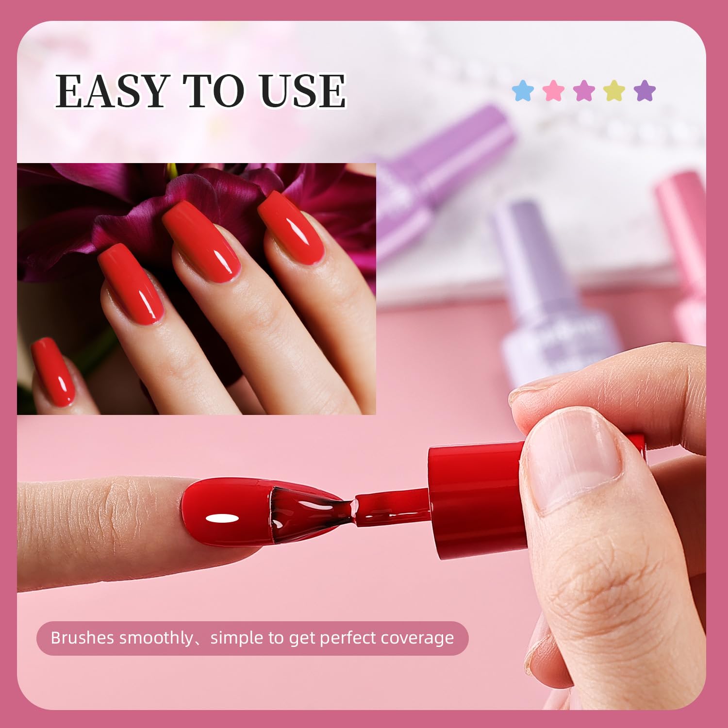 JODSONE 36PCS 32-Color Gel Nail Polish Set, Same Color Same Bottle | No Wipe Base/Top Coat, Matte & Glitter Options, Professional Salon-Grade Gift