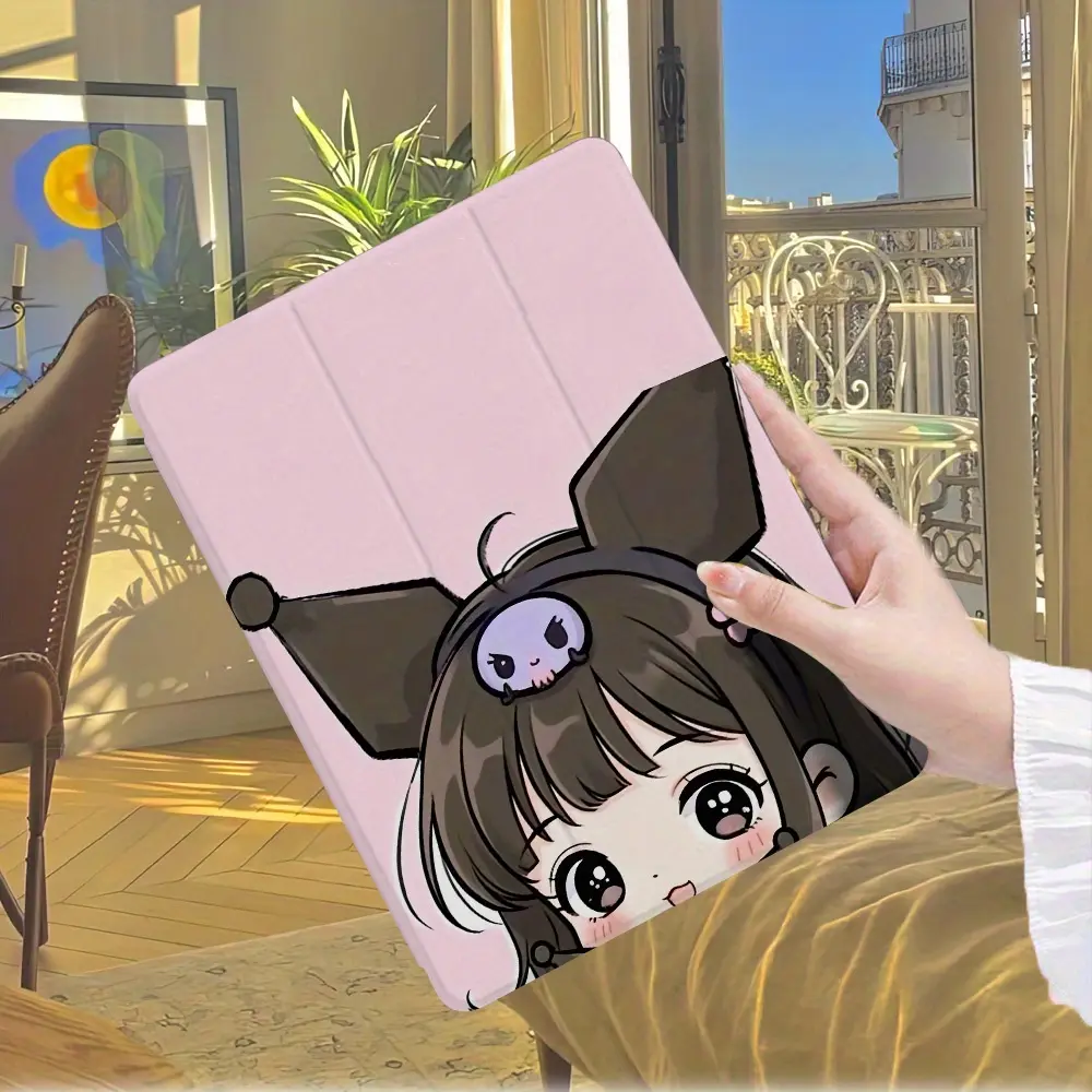 Cute Design Anime TPU Soft Shell iPad Case with Built-in Pen Tray & Auto Wake, Protective Cover Compatible with iPad 9.7-in, 10.2-in, 10.9-in, 12.9-in, Pro 11, 10th Gen for Anime Fans, Ipad 10Th Generation 2022 Model 10.9Inch