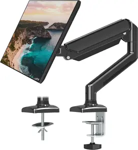 Single  Mount Arm Fits up to 32 Inch, Desk Mount Holds 4.4-19.8lbs Computer Screen, Full Motion Gas Spring  Desk Mount, VESA Mount 75x75, 100x100