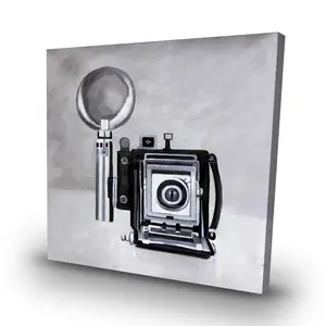 Begin Home Decor C1RC32329UOZVZ 32 x 32 in. Antique Camera Vintage Canvas - Bedroom Wall Art Decor