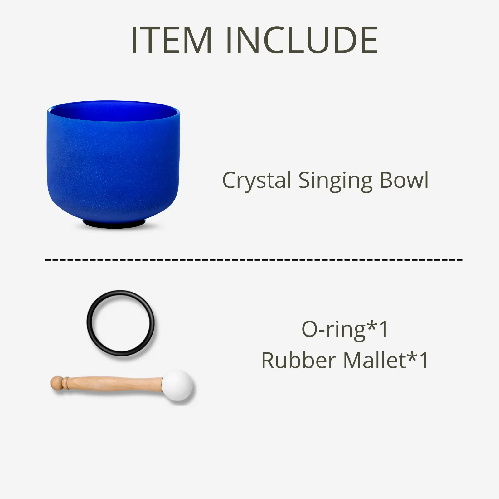 432hz Quartz Crystal Singing Bowl 7 inch A NOTE indigo For