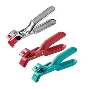 Stainless Steel Hot Bowl Dish Plate Gripper, Anti-Scald Bowl Holder Clip for Microwave Oven Air Fryer Steamer, Ergonomic Non-Slip Design