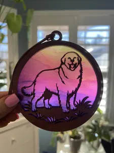 Great Pyrenees Suncatcher for Sunny Window