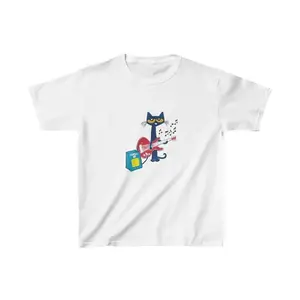 Pete the Cat Playing Guitar Baby Tee Y2K Baby Tee, 90s Baby Tee, Graphic Shirt Crop, Coquette, Vintage Design