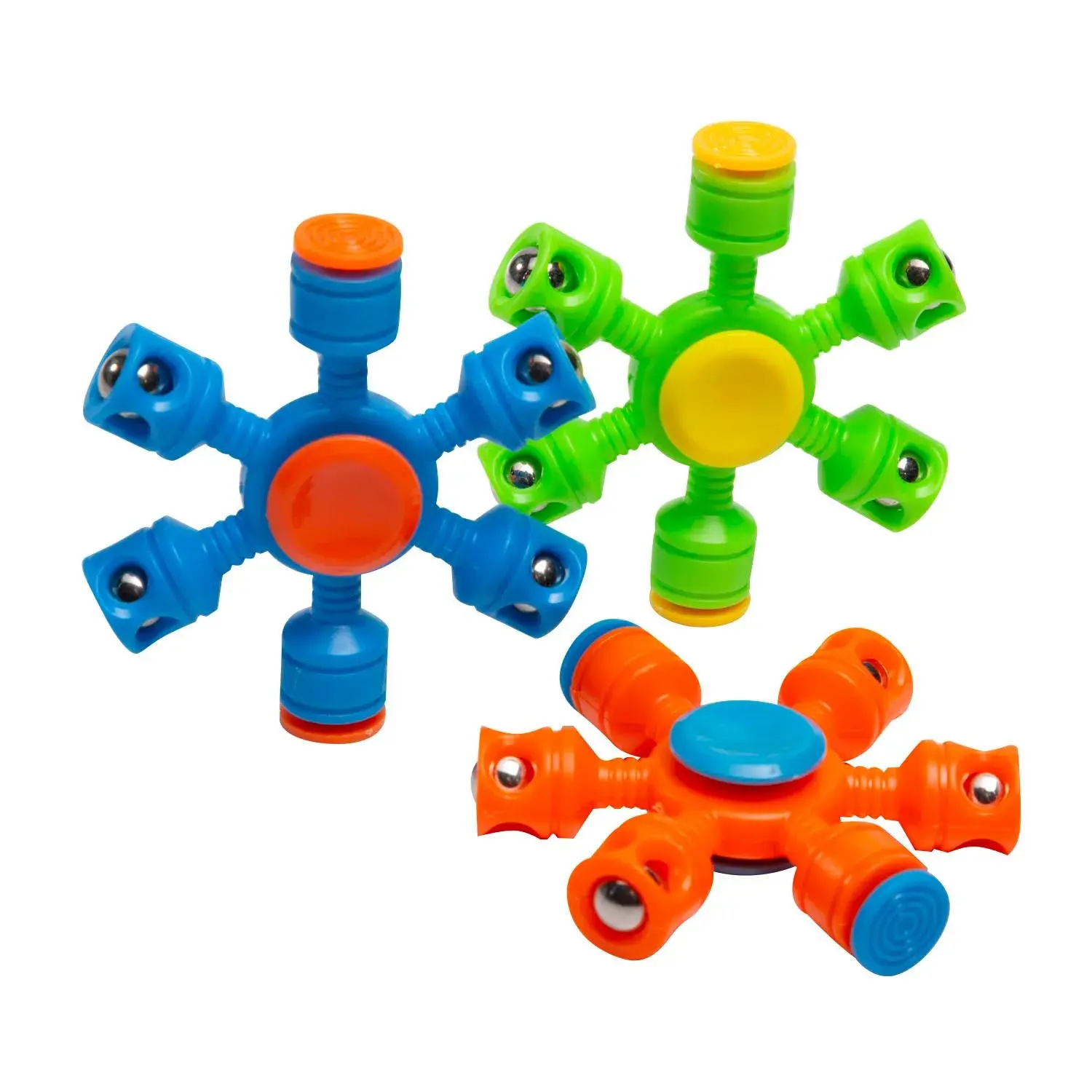 Brightly Colored Two Direction Weighted Plastic Fidget Spinners - 2 3/4", 12 Pieces Brightly Colored Two Direction Weighted Plastic Fidget Spinners - 2 3/4", 12 Pieces
