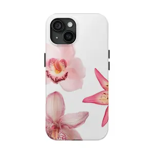 Realistic Orchid Flower Glossy Phone Case Accessories Durable
