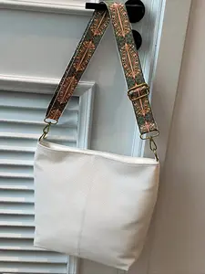 Women's Bucket Shoulder Handbag, Large Capacity Lightweight Leather Crossbody Bag, Gingham Pattern, Ideal for Daily Use, All Seasons