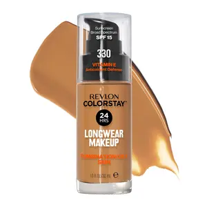 Revlon Liquid Foundation, ColorStay Face Makeup for Combination & Oily Skin, SPF 15, Medium-Full Coverage with Matte Finish