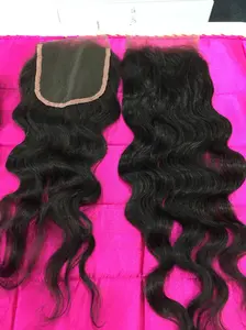 Virgin Indian Hair Wavy Lace Closure