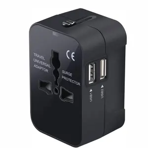 Travel Adapter With USB C, Universal All In One Worldwide Travel Adapter Power Converters Wall Charger AC Power Plug Adapter USB Type C Charging For USA EU UK AUS