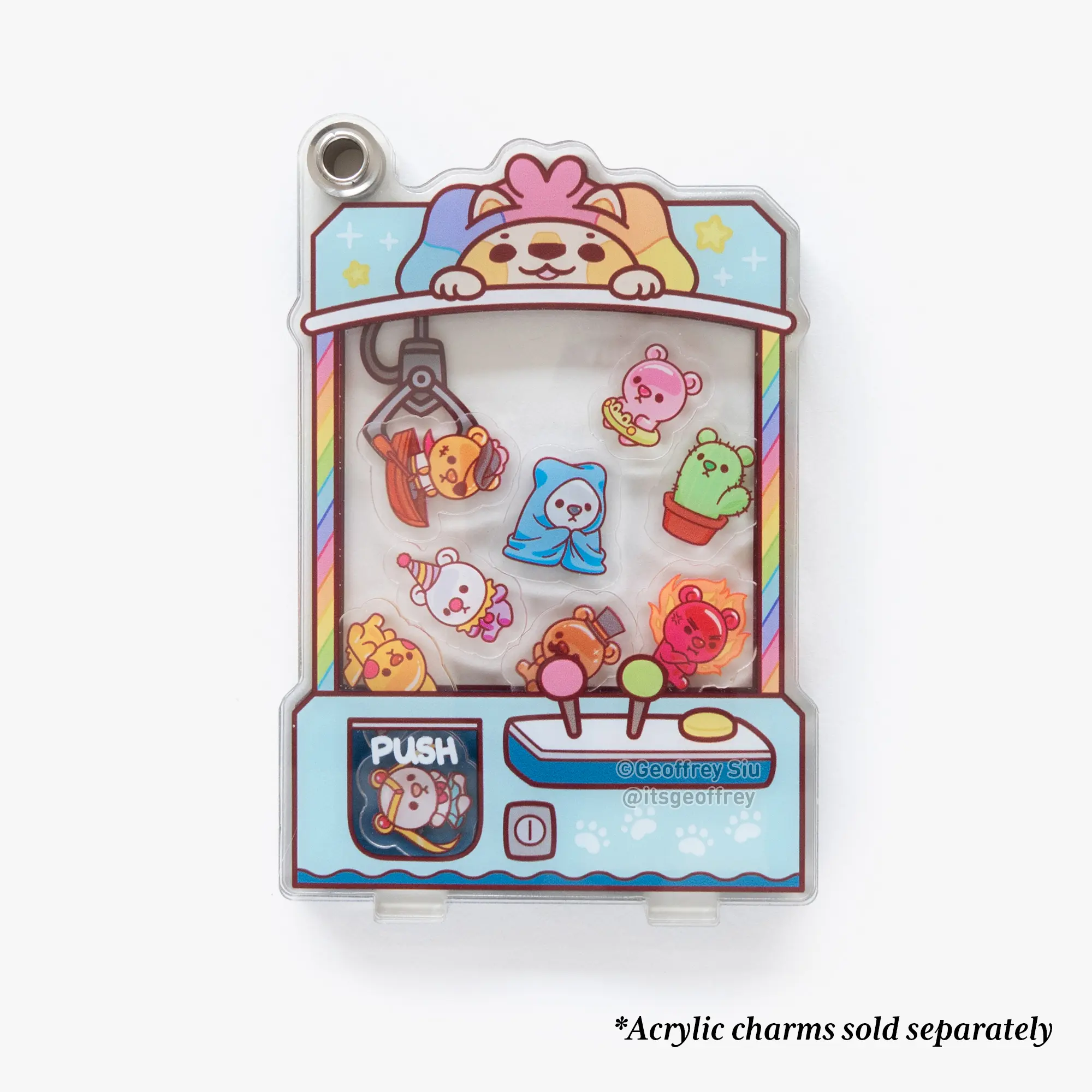 Rainbow Lion Claw Machine Acrylic Shaker Standee Rainbow Lion Claw Machine Acrylic Shaker Standee