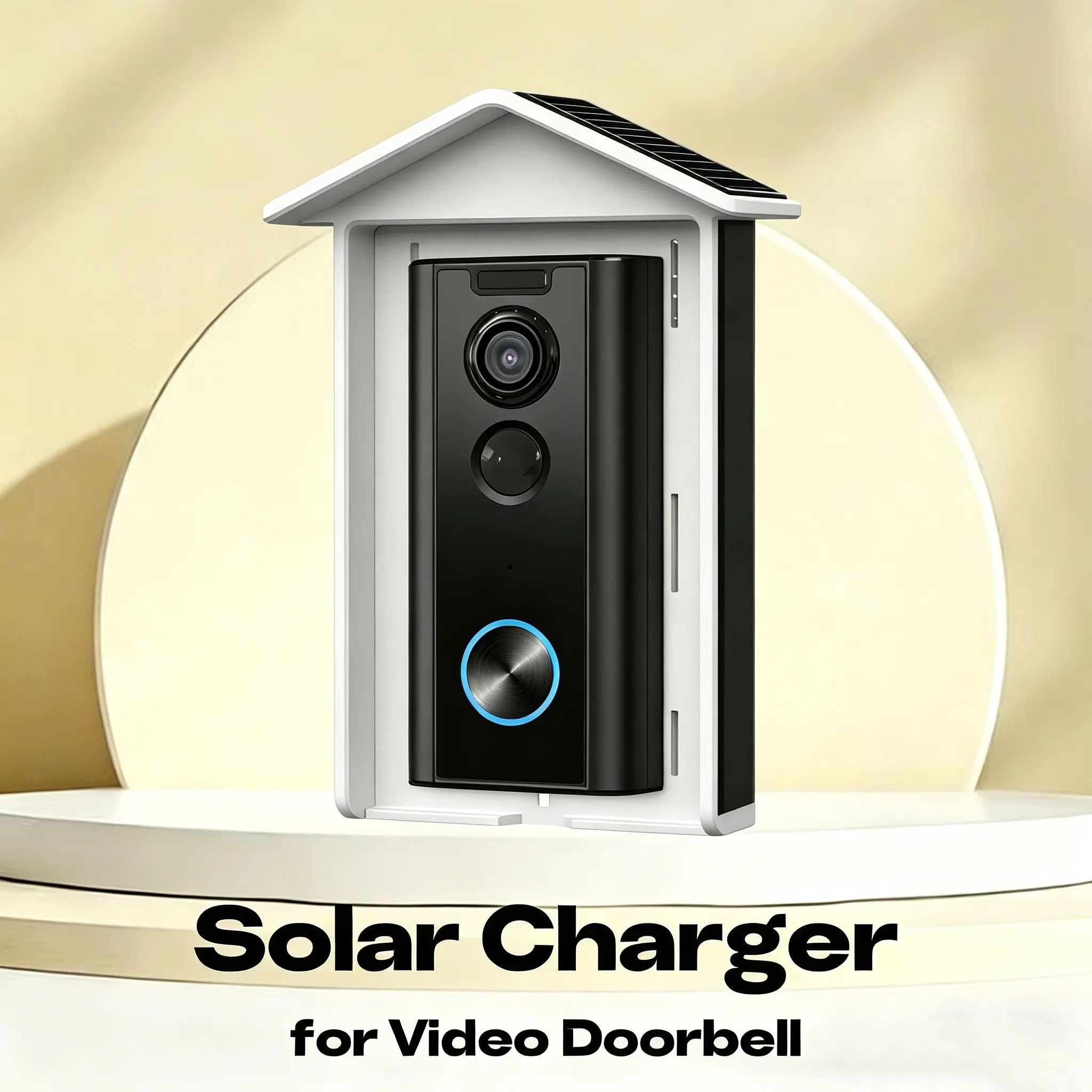 XTU Solar Charger for Video Doorbell, Compatible with Video Doorbell 2nd Gen (2020 Release), and All Battery-Powered Video doorbells and Cameras (with Micro USB/Type C), Waterproof Continuous Charging,Please verify device port and size .