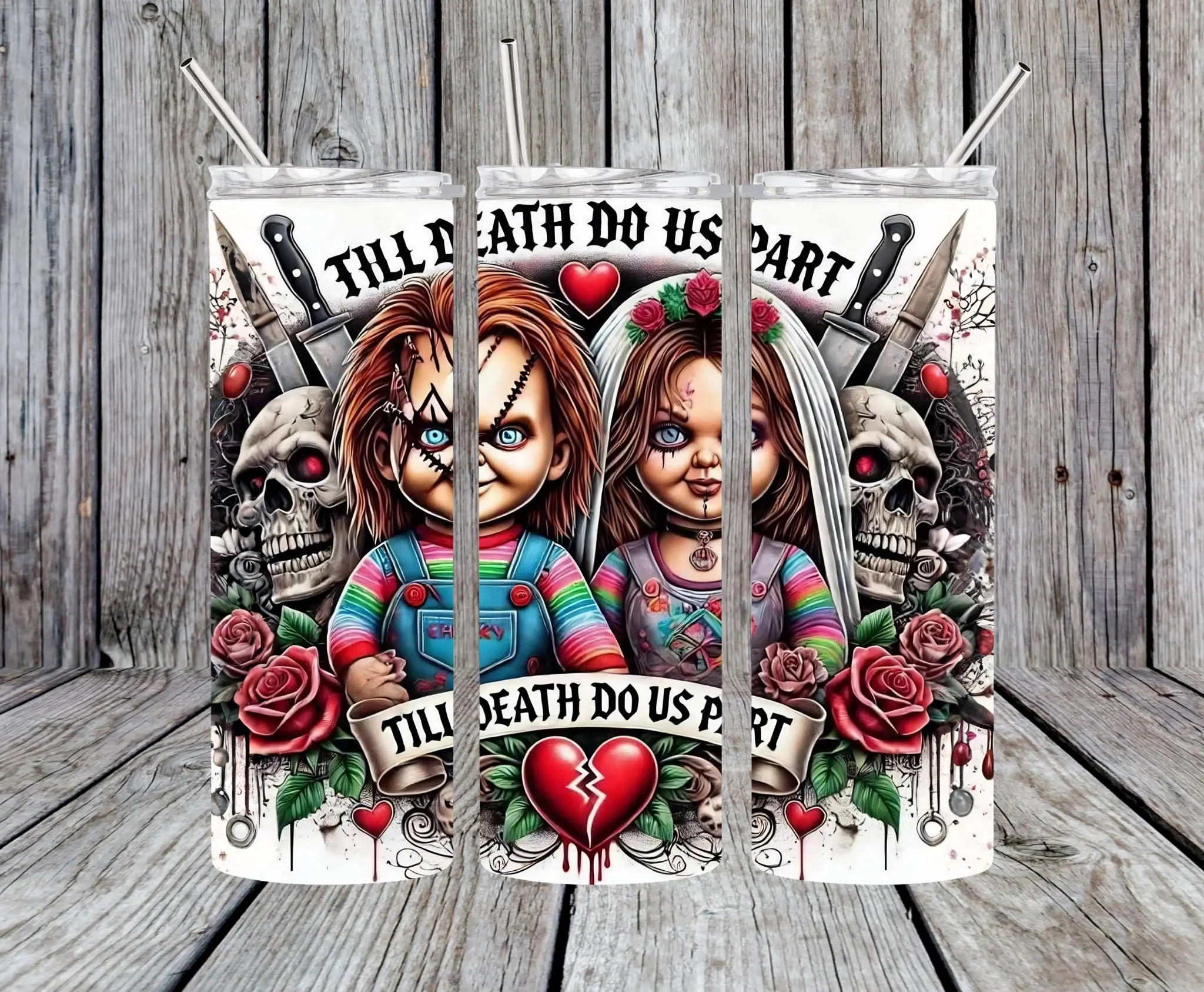 Tiffany and Chucky 20 oz Stainless Steel Tumbler