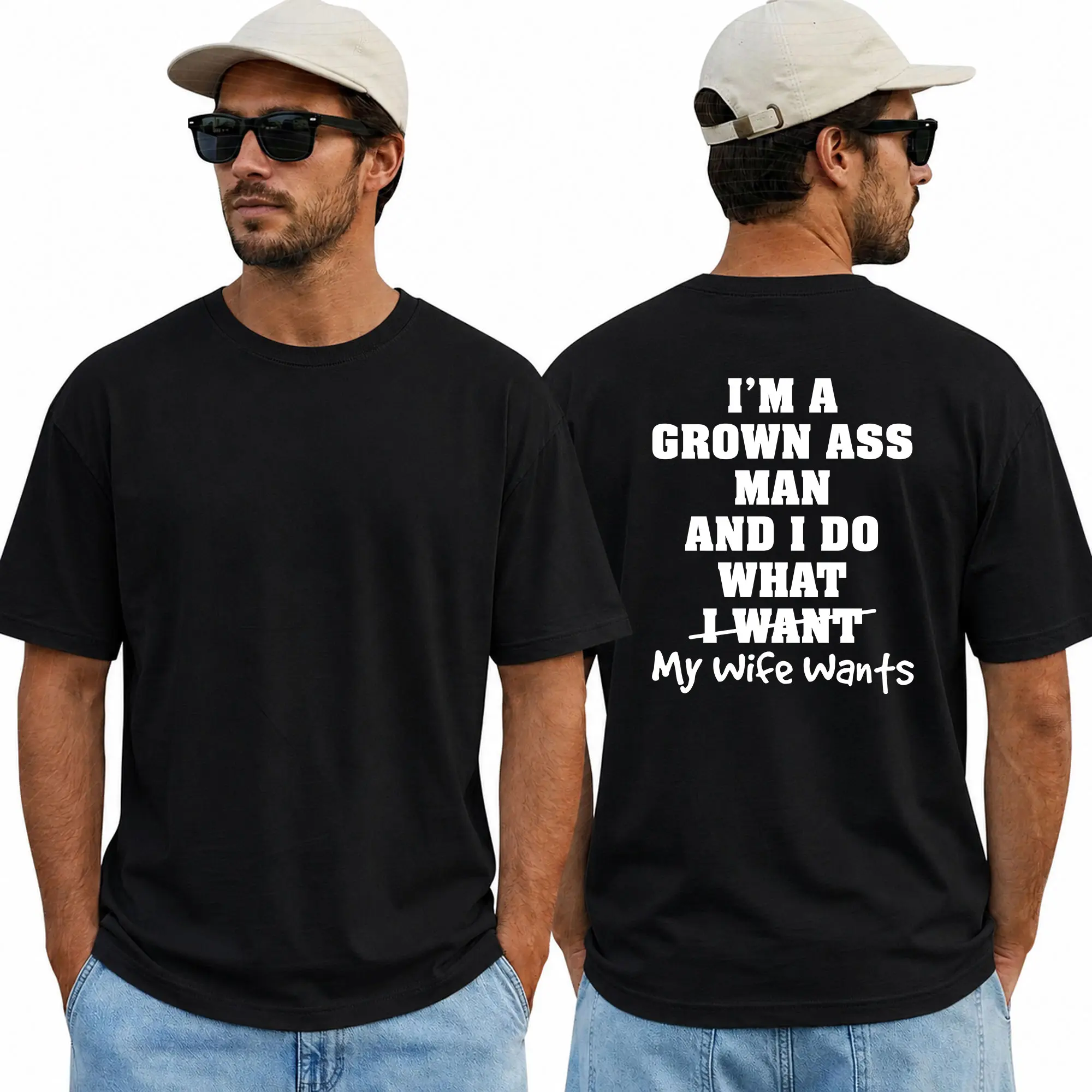 Funny Husband T-Shirt I Do What My Wife Wants Graphic Tee Marriage Humor Shirt Birthday Gift For Men, Short Sleeve Printed Graphic Shirt, Graphic Tees, Funny Shirts, Daily Casual Cotton Menswear