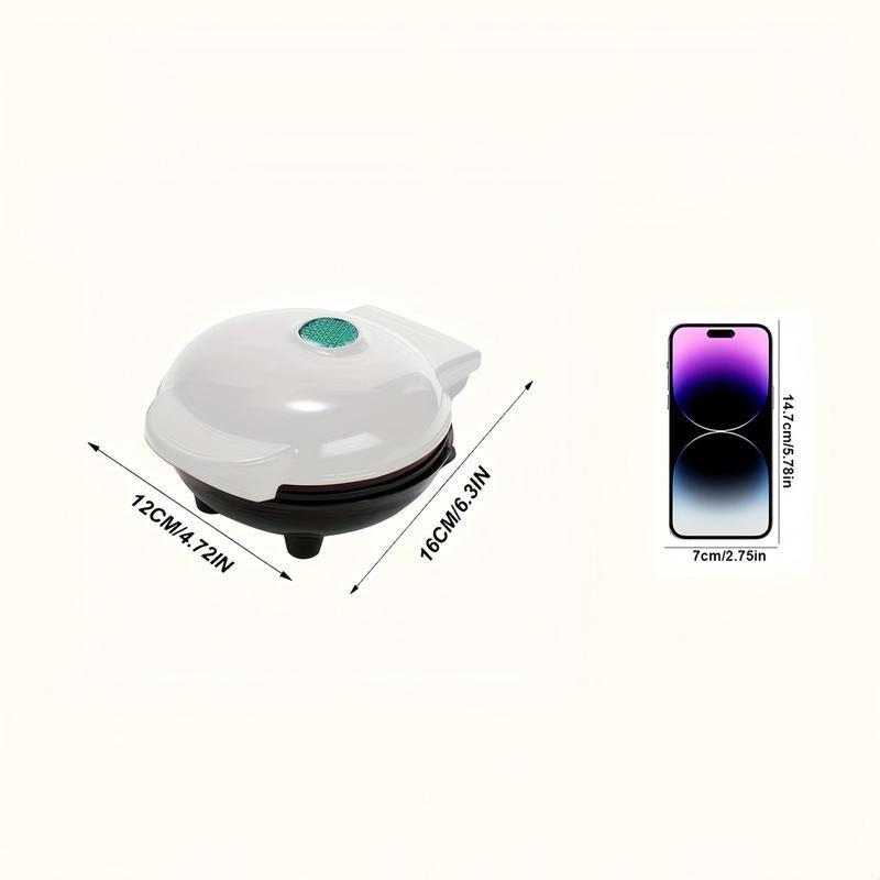 Round Mini Waffle Maker Machine, Non-stick Coating Small Pancake Baking Pan, Household Kitchen Appliances Suitable for Making Waffles, Paninis, Hash Browns