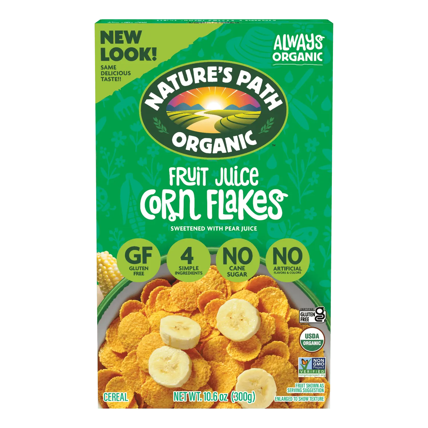Nature's Path Organic Fruit Juice Sweetened Corn Flakes Gluten Free Cereal Nature's Path Organic Fruit Juice Sweetened Corn Flakes Gluten Free Cereal