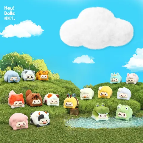 HeyDolls RABBIT KIKI Flocked Baby Animals Series Blind Box