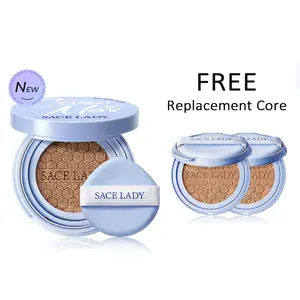 SACE LADY CoverMax Soft Matte Cushion, 3-in-1 Foundation Sunscreen Concealer, SPF50 PA+++, 24H Long Lasting, High Coverage, Waterproof & Oil Control, Flawless Natural Makeup