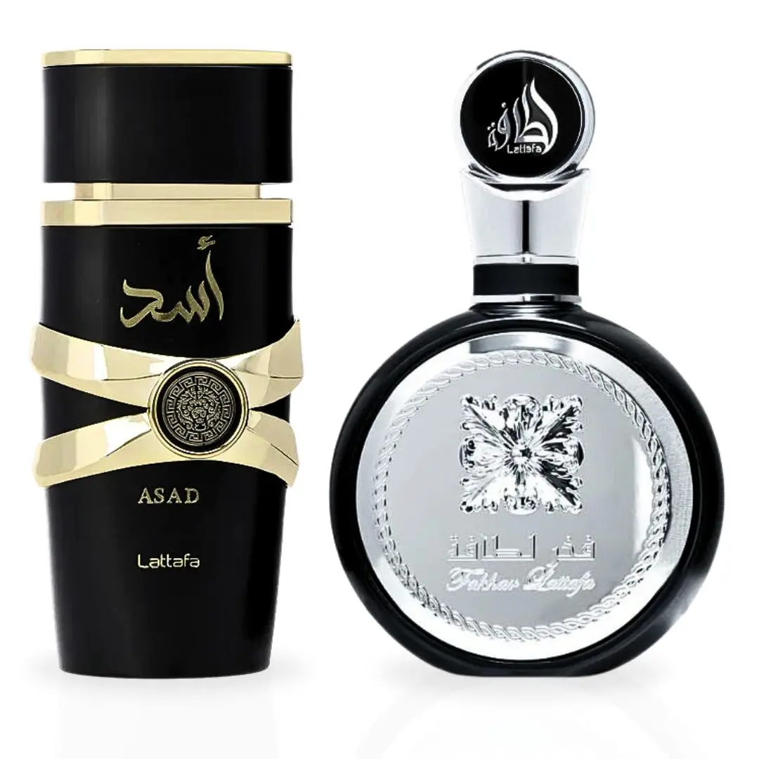 Asad & Fakhar For Men EDP Spray 100ML (3.4 OZ) By Lattafa | A Bold Duo Of Masculine Scents. (ALPHA BUNDLE)