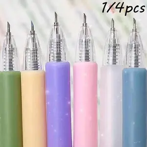 New telescopic craft knife pen, an office essential, telescopic utility knife, multi-functional paper cutter, push-button design, suitable for artistic paper cutting, card making, unpacking and disassembling, DIY accessories, Mother's Day gift.