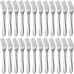 24-Piece Dinner Forks Set, Funnydin 7.1 Inches Stainless Steel Forks Silverware, Durable Table Forks Set, Use for Home, Kitchen and Restaurant - Mirror Polished, Dishwasher Safe