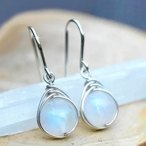 1 Pair Vintage Artificial Gemstone Design Dangle Earrings, Teardrop Earrings, Fashionable Earrings, Fashion Jewelry for Party, Daily Clothing Decor, Trendy All-match & Exquisite Jewelry for Birthday Gift, Statement Earrings