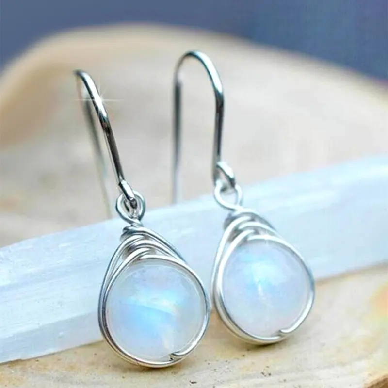 1 Pair Vintage Artificial Gemstone Design Dangle Earrings, Teardrop Earrings, Fashionable Earrings, Fashion Jewelry for Party, Daily Clothing Decor, Trendy All-match & Exquisite Jewelry for Birthday Gift, Statement Earrings