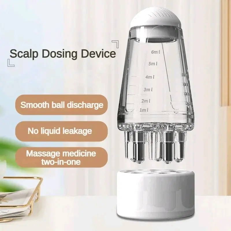 6ml Scalp Applicator Mini Head Massager Roller Ball Brush Hair Growth Comfort Essential Oil Applicator Massage Com
