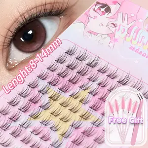 Soft Fluffy False Eyelashes, Natural DIY Fish Tail Fairy Feather Tips, Dramatic 3D Mink Lashes, Short Precise Layered Design, Fluffy Volume Eyelashes