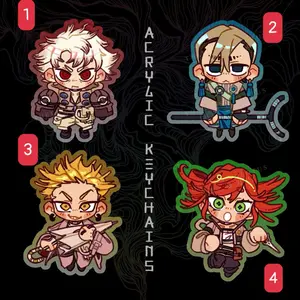 GACHIAKUTA - Acrylic Charms (Wave 1), Jabber Gachiakuta Charms, Gurren Laggan Charms, Acrylic Fandom KeychainS