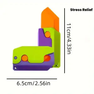 [party gift] Popular Online Influencer 3D Carrot Gravity Knife, Multi-Colored Fingertip Toy, Stress Relief Toy, 3D Printed Carrot Knife, Perfect for Christmas Stocking Stuffers And Easy to Carry, High-Quality Toys for Christmas Gifts