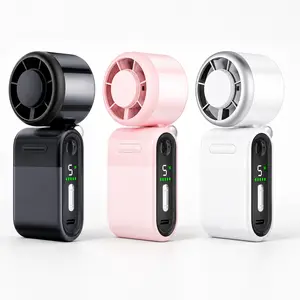FunSky 3-in-1 Portable Turbo Fan(Handheld/Neck/Desktop Use)15,500 RPM / 5-Speed ​​Strong Airflow / USB Rechargeable,Lightweight pocket fan; ideal for outdoors, travel, and the beach; a great summer gift for men and women