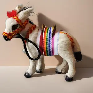 1pc Cute Donkey Ornament with Bell Decoration Donkey Home Ornament, Office Desk Ornament, Statue Ornament