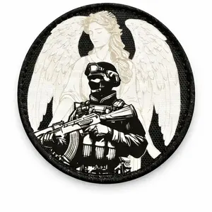 Angel & Soldier Patch Dark Tactical Aesthetic Morale Patch