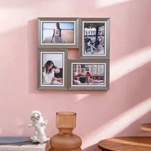 Creative 4x6 Inch Photo Frame Set, Wall Hanging & Desktop Use, Wall Gallery Frames, Home Corridor Bedroom Decor, 4 Piece Combination Picture Frames