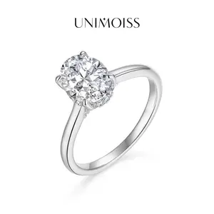 UniMoiss 2CT Princess Cut Cubic Zirconia Hidden Halo Ring for Women D VVS1 Stackable 14K Gold Plated Lab-Created Hypoallergenic Wedding Engagement Anniversary Gift Fine Jewelry Solitaire Ring men's