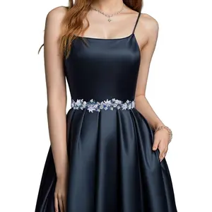 Rhinestone Wedding Bridal Belt for Women Formal Dress Handmade  Beading Wedding Sash Belt