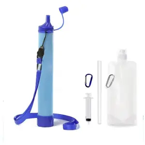 Portable Outdoor Water Purifier, Emergency Survival Straw, Camping Filtration, Direct Drinking Filter, Wilderness Essential