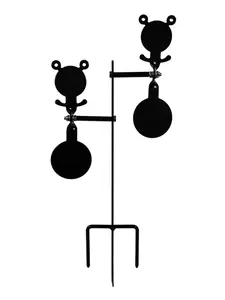 Creative Portable Thick Carbon Steel Dual Ant Man Ground Target, 360 Rotation Billiard Balls, Small Caliber Compatible