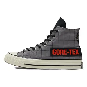 Converse 1970s Chuck Taylor High-Top Canvas Sneakers for Men and Women in Gray-Black with Comfort, Trendy Style, Durability, and Impact Resistance
