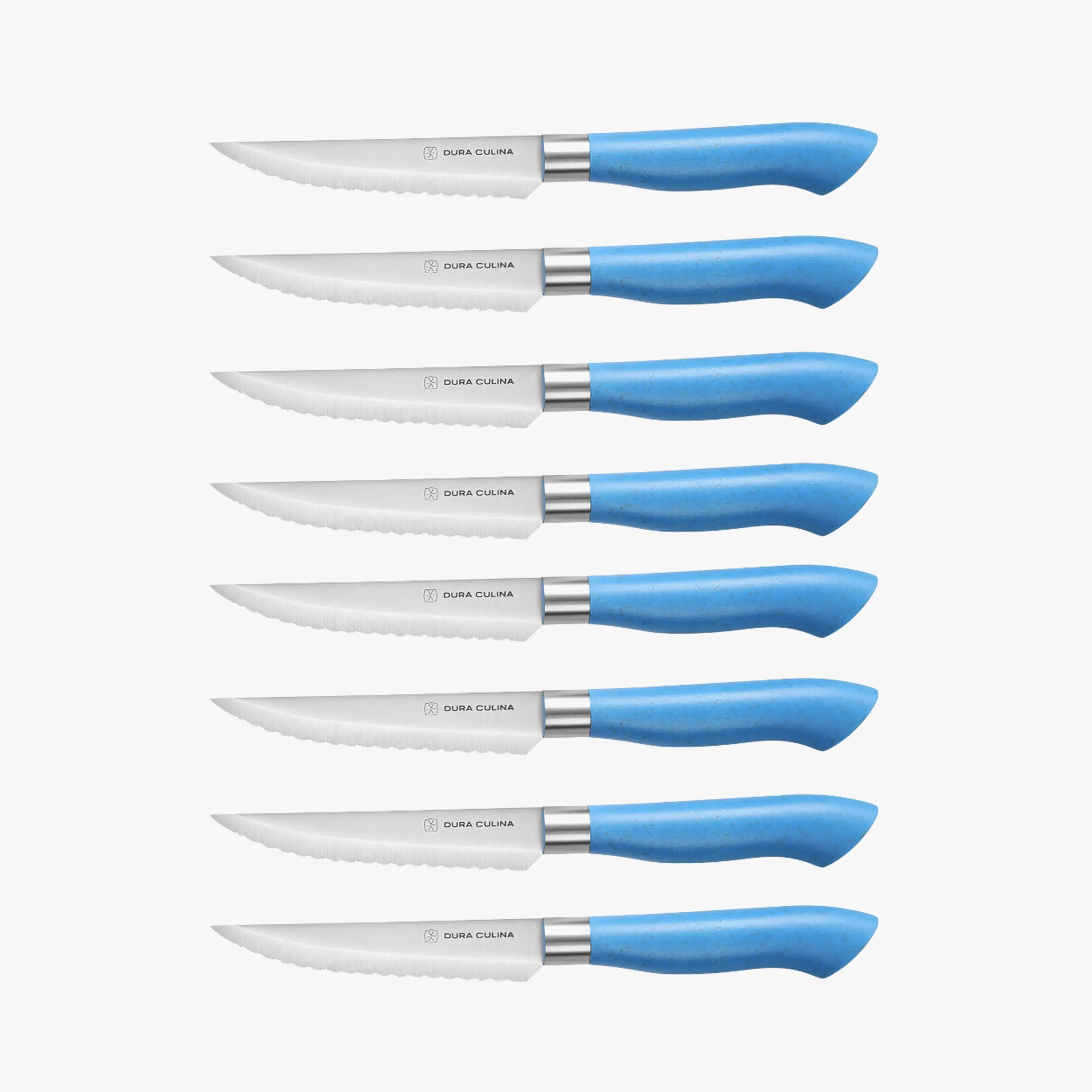 EcoCut 8 Piece Steak Knife Set, Blue
