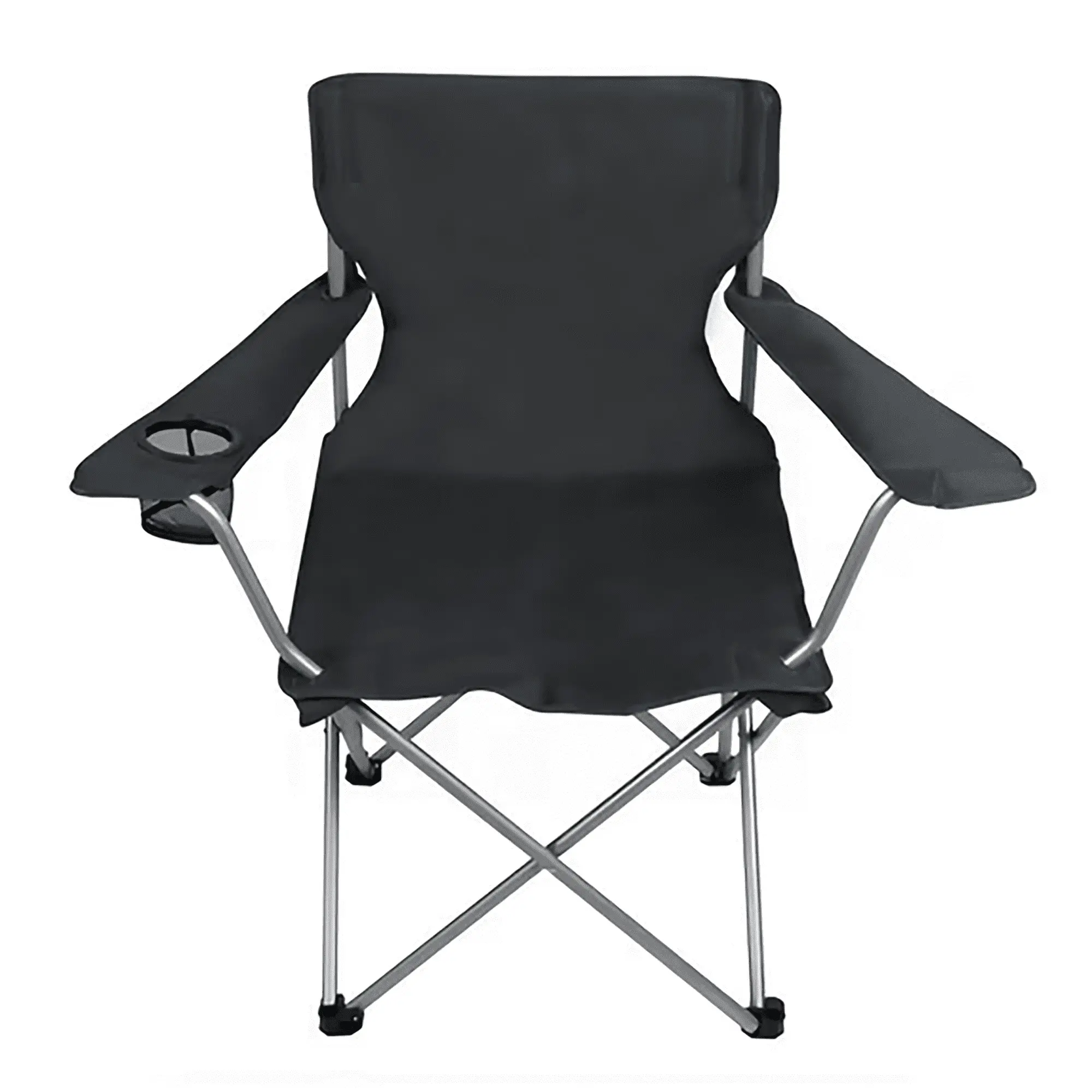 Quad Folding Camping Chair with Cup Holder, 250 lb Capacity, Portable Outdoor Chair with Carry Bag