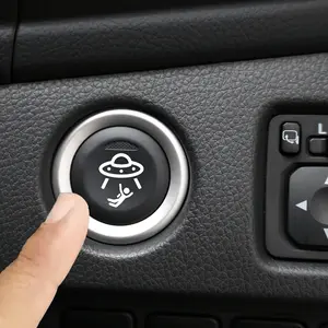 2PCS/SET Playful Fantasy "UFO Abduction" Logo Sticker - Car Decals For car buttons, backpacks, fun notebooks. Full of whimsical fun vibe, add UFO + human figure pattern elements. A favorite decor for playful fantasy style lovers! Sticker For Cars