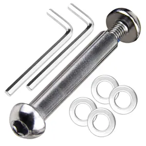 M8 8mm x 28mm-86mm 8.8 Grade Carbon Steel Axle Allen Screw Bolt Set for Front Rear 2 3 4 Wheel Stunt Scooter Dash Teen/Adult Kick Scooter-800+lb Capacity (48mm)