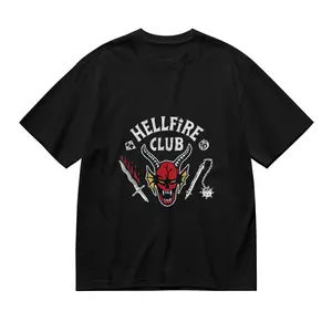 "Hellfire Club" Retro D&D Inspired Graphic Tee - Stranger Things Fan Oversized Shirt for Men Women, Casual Streetwear Top
