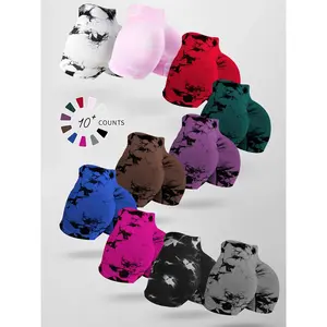 Women's High Waist Tie Dye Yoga Shorts, Elastic High Waist Butt Lifting Sport Pants, Seamless Slim Fit for Yoga and Running