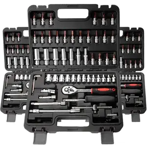 Complete Mechanics Tool Kits 53 Piece Socket Wrench Set Metric Size With Case For Automotive Repair And Craft Projects Socket Set With Extension