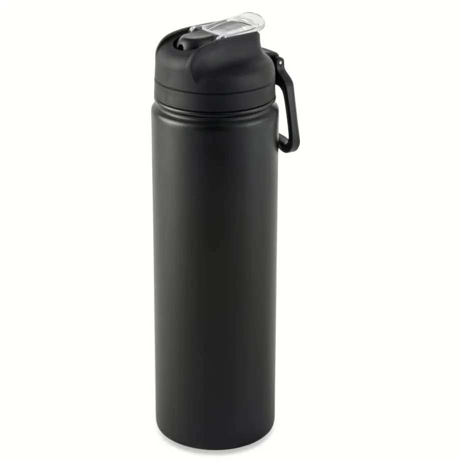 Mainstays 24 oz Stainless Steel Sip Water Bottle, Black